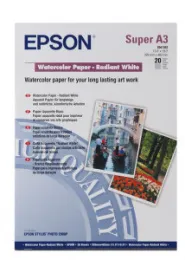 C13S041352 Бумага EPSON Water Color Paper-Radiant White A3+