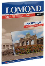 07084111 Плёнка Lomond PE Laser Film – прозрачная, А4, 135 мкм, 10 листов, для струйной цветной печати.