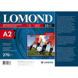 1105200 Бумага Атласная тепло-белая Lomond А2 (420х594)мм, 270г/м2, 25л.