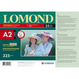 1100204 Бумага Атласная баритовая "Художественный шелк" Lomond А2 (420х594)мм, 325г/м2, 20л.