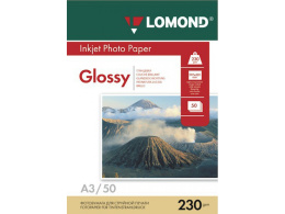 0102025 Фотобумага Одностороняя Глянцевая Lomond A3, 230г/м2, 50л.